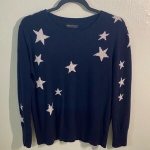 Navy Blue w/white Stars Banana Republic sweater
